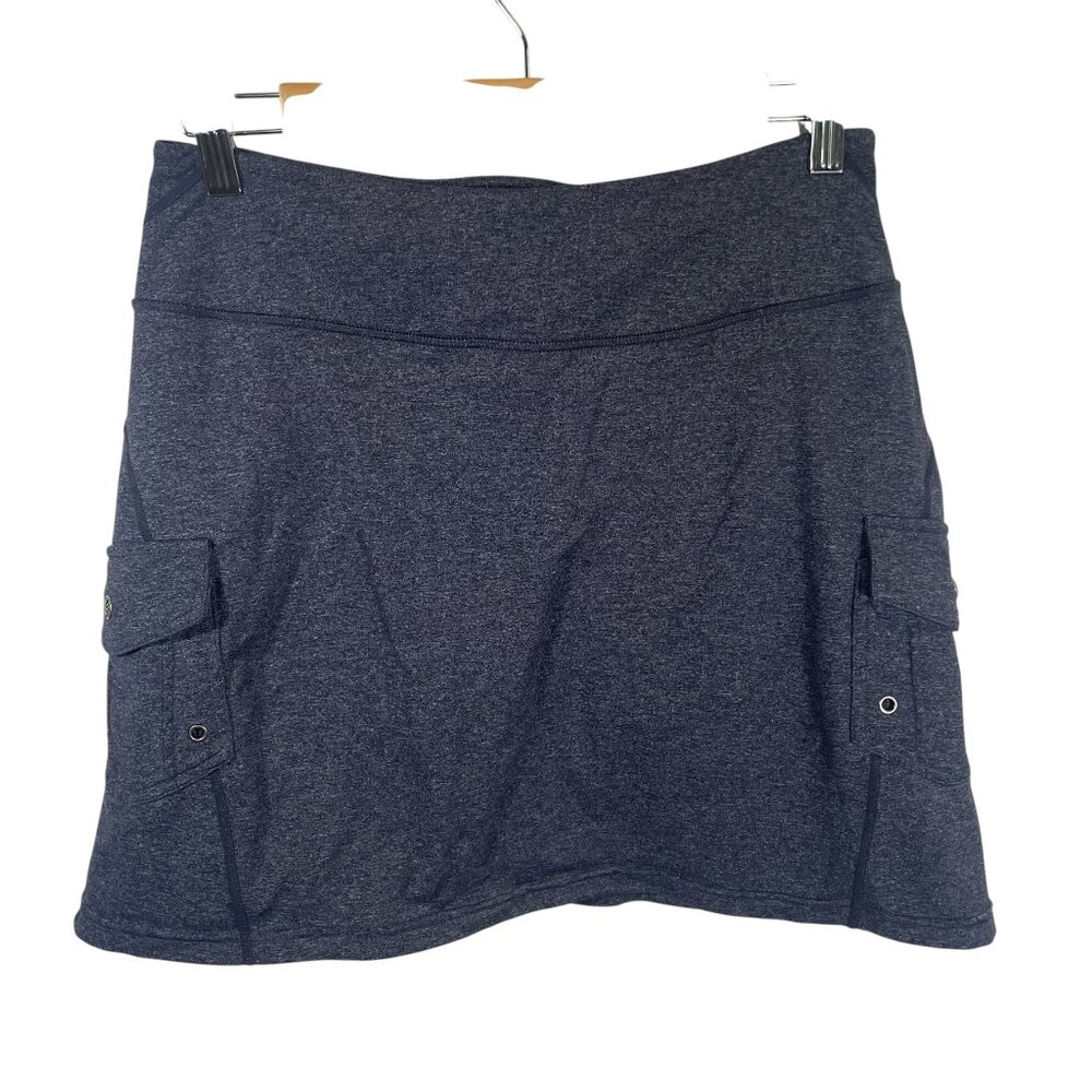 Athleta Oasis Skort Womens Small Cargo Pockets Gray Active Pull On